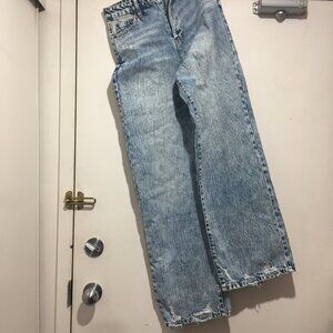 FASHION NOVA HIGH RISE DISTRESSED JEANS SIZE 5